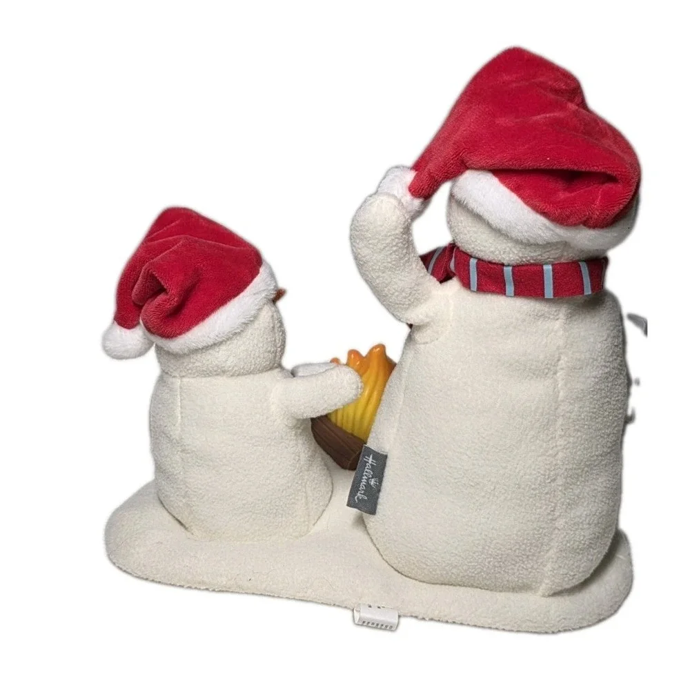 Hallmark Roasting Marshmallows Snowman 2025 Figurine Light Sound Motion